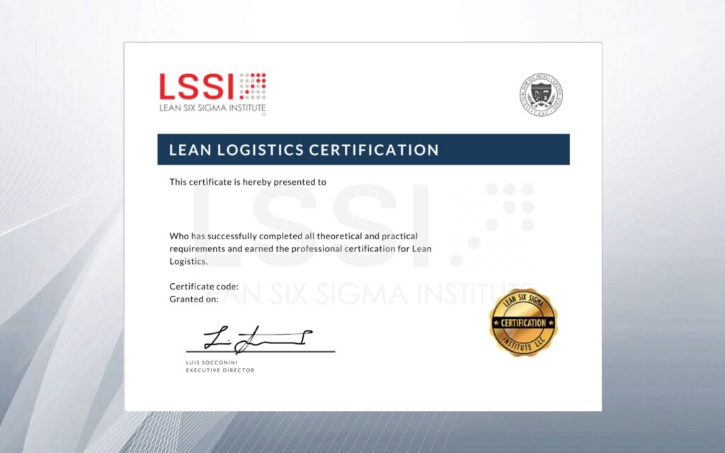 Lean Logistics Certification