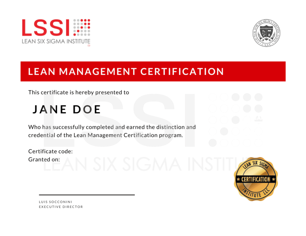 Lean Management - Lean Six Sigma Institute
